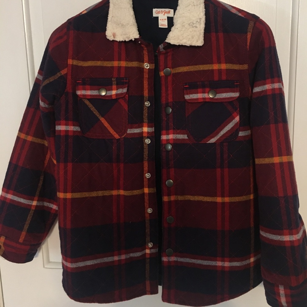 Burgundy plaid jacket from Target